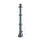 Dekorativ puller i aluminium | serie 495B | fastmonteret, til indst�bning i beton med jordanker, total l�ngde ca. 1300 mm | med 2 �jer